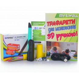 3D-ручка MYRIWELL RP-300A Green (PCL) + Внешний аккумулятор MYRIWELL B14-300A