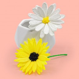 Трафарет для 3D ручки: Весняні квіти: ромашка та соняшник / Daisies & Sunﬂowers
