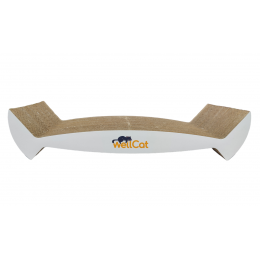 Кігтеточка - лежанка дряпка для кішок та котів WellCat Whiskers 54х24х12 см + коробка будинок 55*26*27см